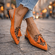 Orange und Leopard